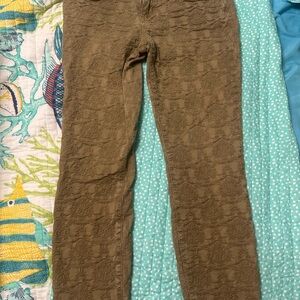 Free People Textured Skinny Jeans in mustard golden Brown size w 30